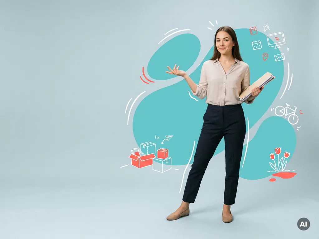Zelfverzekerde kennismigrant-professional met documenten in studio, recruitmentcampagne voor werken in Nederland